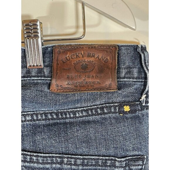 Lucky Brand 121 Jeans Mens 36x32 Heritage Slim Buttonfly Denim Dark Wash Blue - Picture 3 of 7